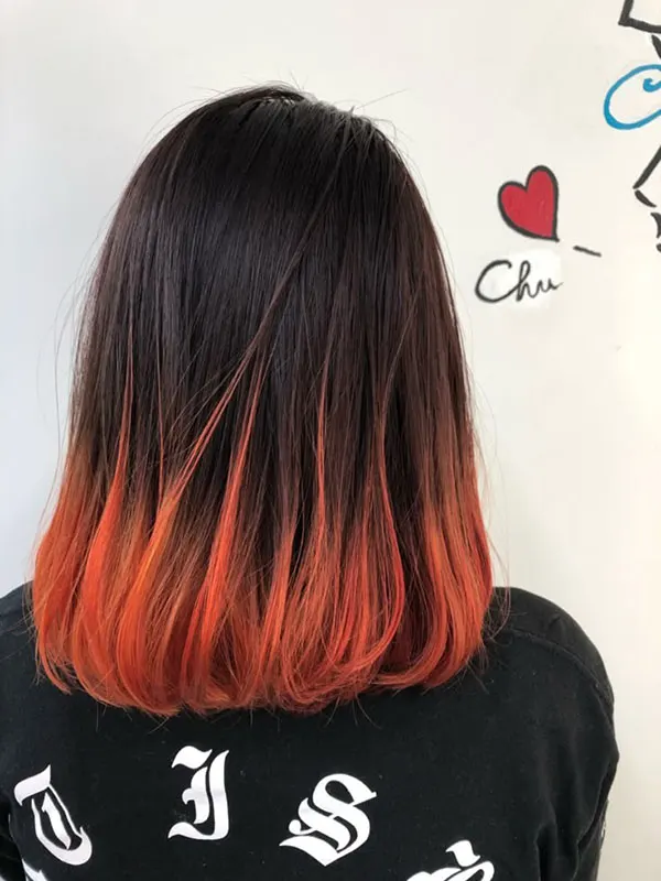 Dyeing the bottom of the hair 26