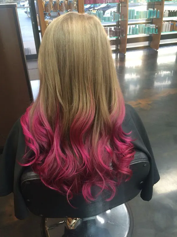 Dyeing the bottom of the hair 3
