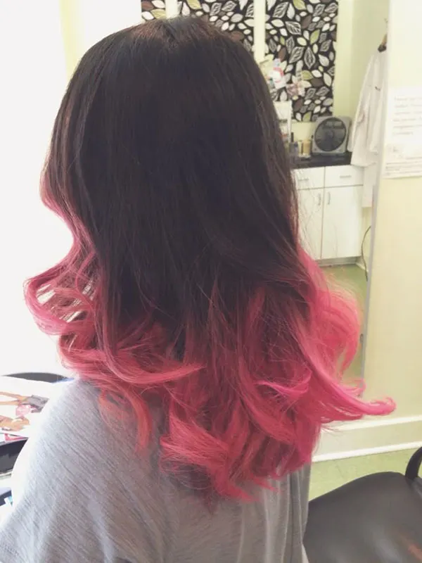 Dyeing the bottom of the hair 30