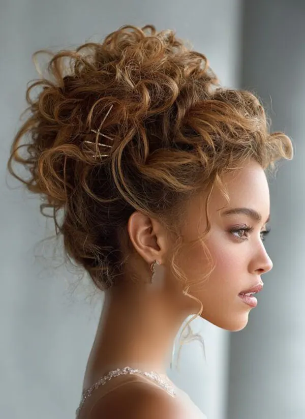 European curl chignon 10