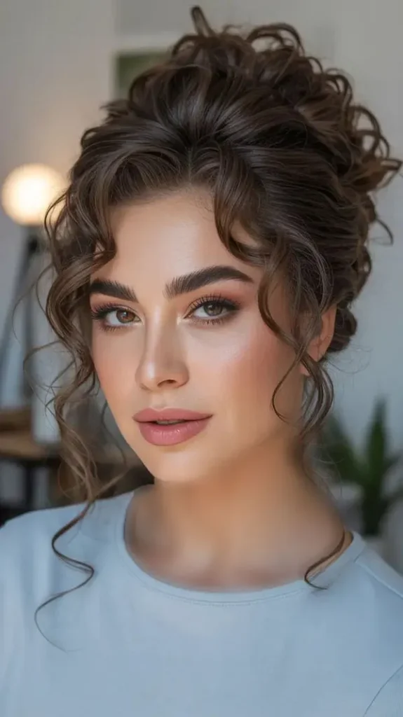 European curl chignon 11