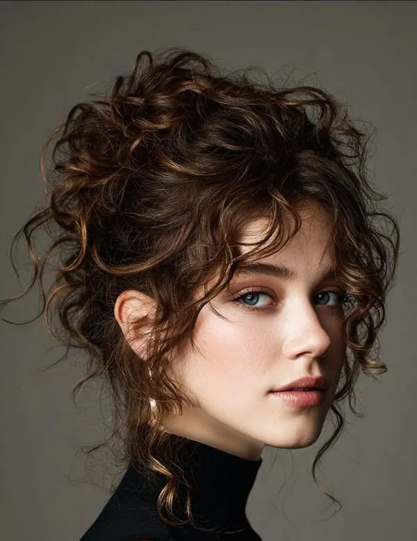 European curl chignon 12