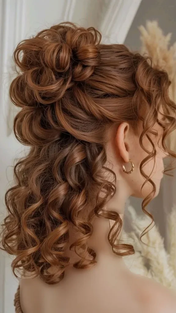 European curl chignon 13