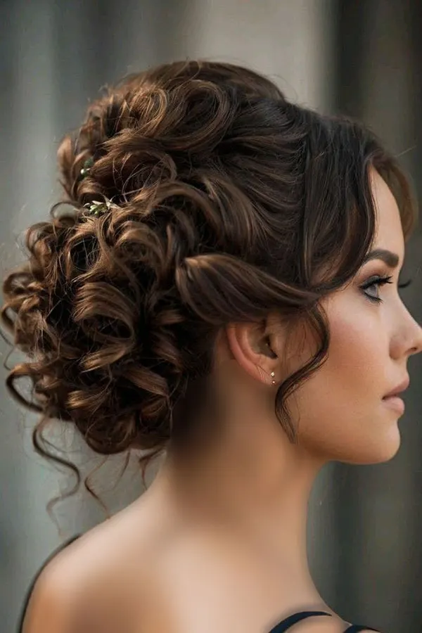 European curl chignon 14