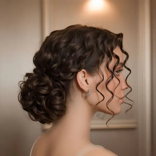 European curl chignon 15
