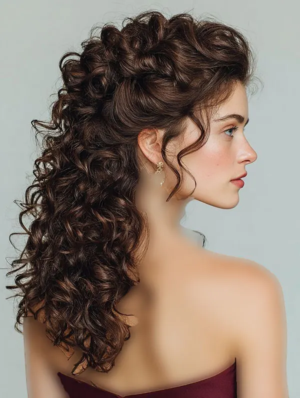 European curl chignon 16