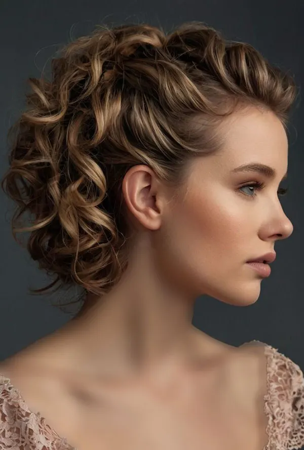 European curl chignon 19