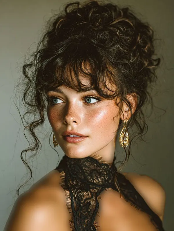 European curl chignon 21
