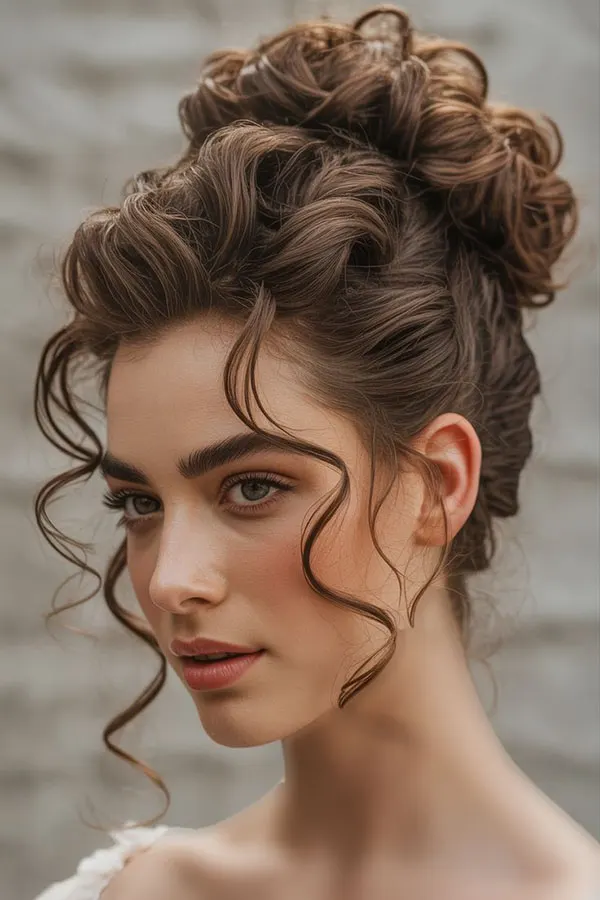 European curl chignon 25