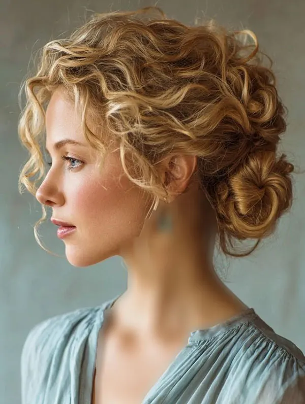 European curl chignon 26