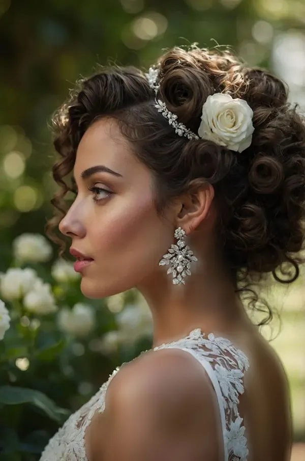 European curl chignon 27