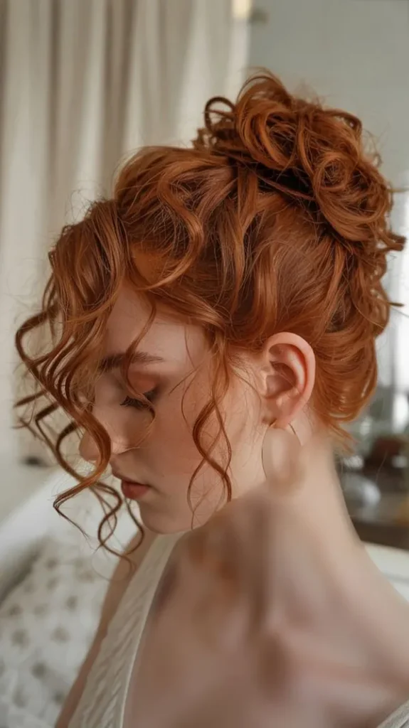 European curl chignon 28