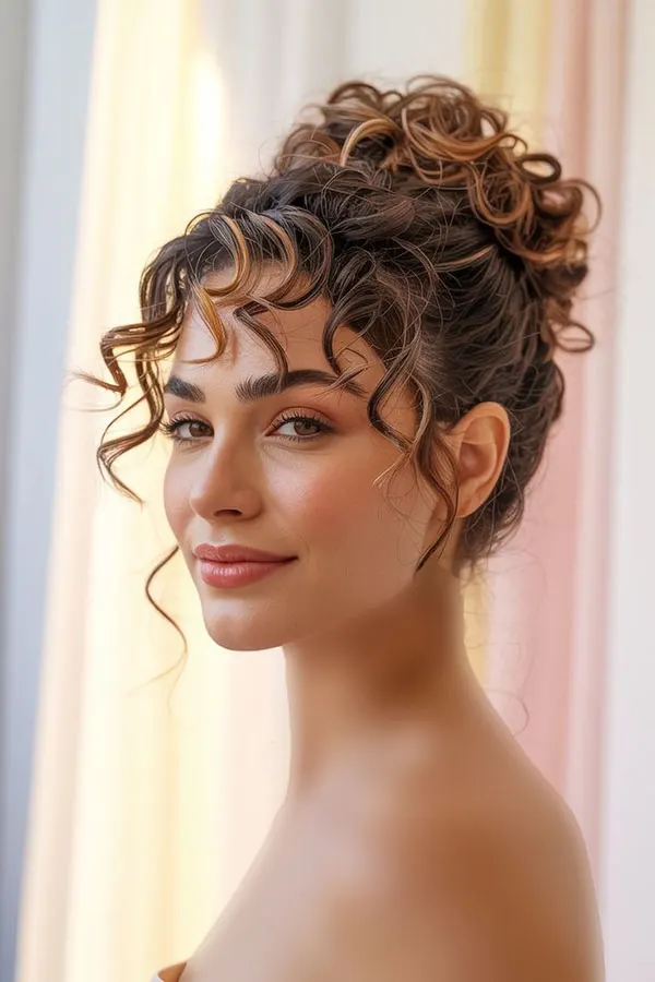 European curl chignon 29