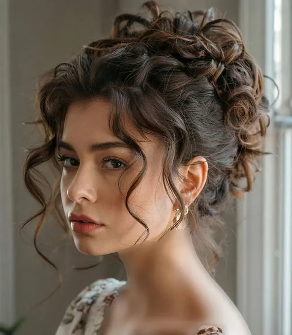 European curl chignon 3