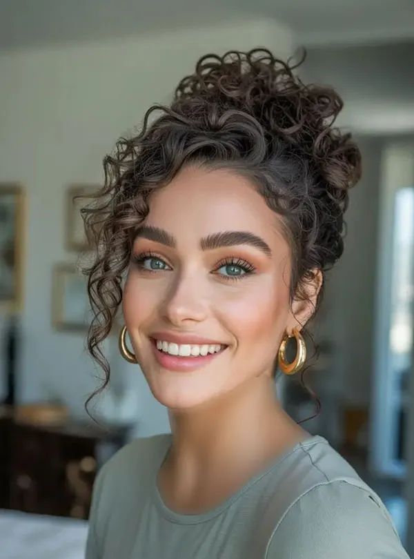 European curl chignon 4