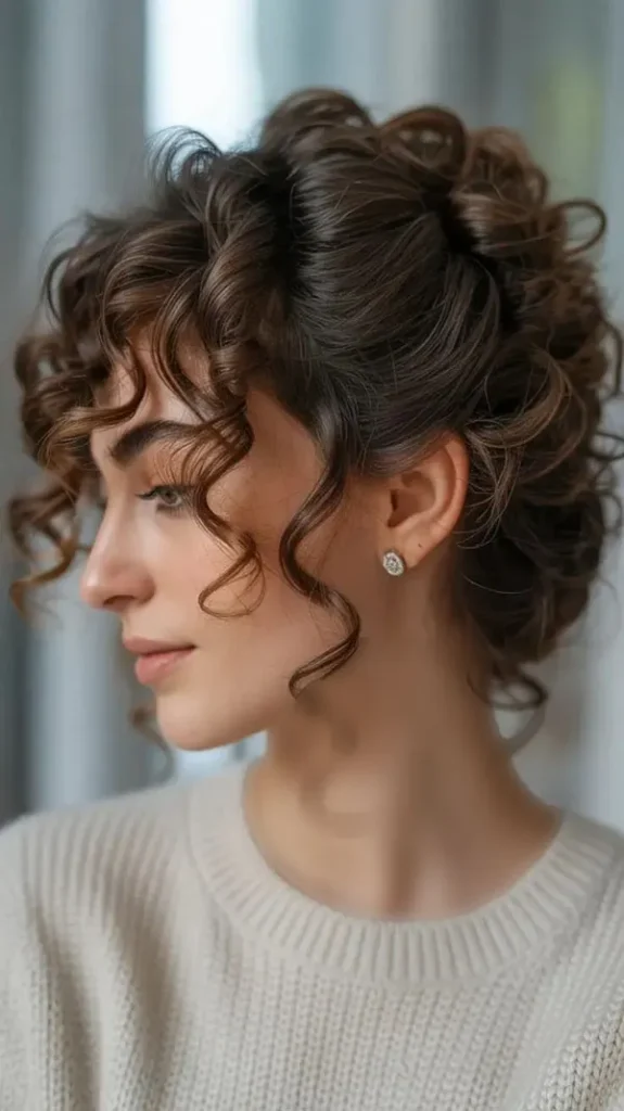 European curl chignon 5