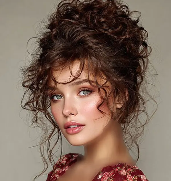 European curl chignon 8