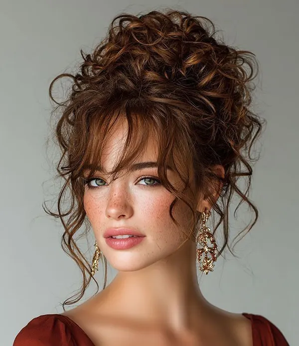 European curl chignon 9