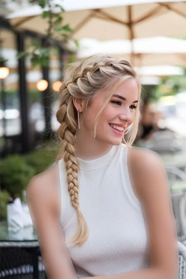 Girls Dutch braid 22