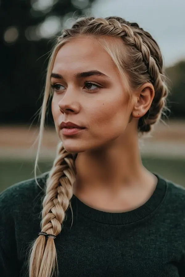 Girls Dutch braid 29