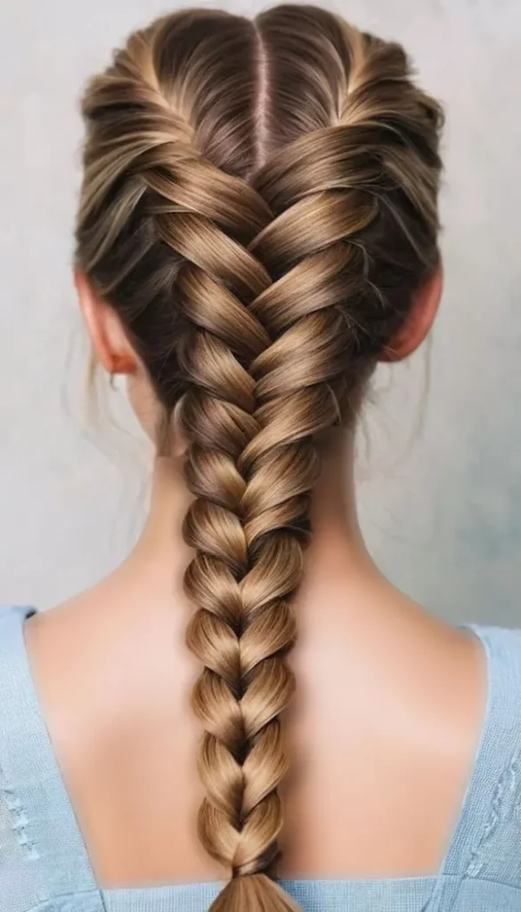Girls Dutch braid 5