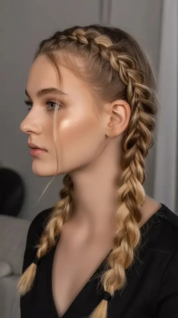 Girls Dutch braid 7