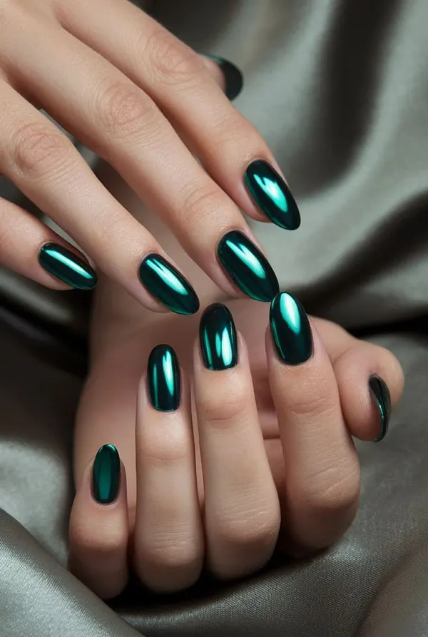 Green ice nails 1