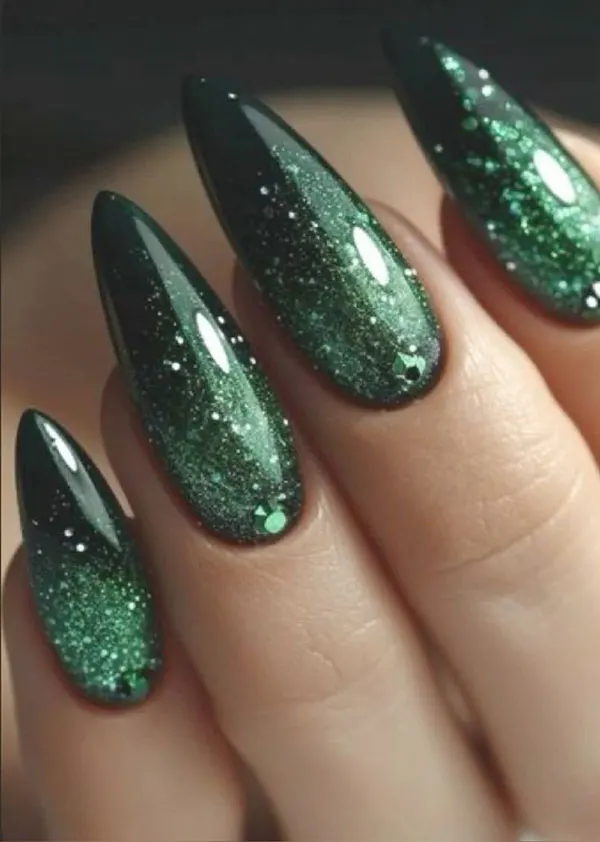 Green ice nails 12