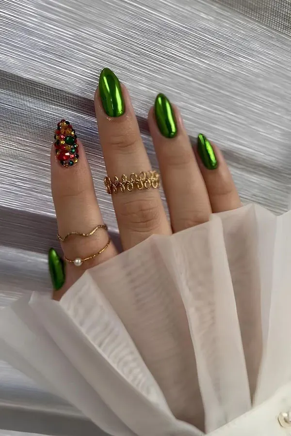 Green ice nails 24