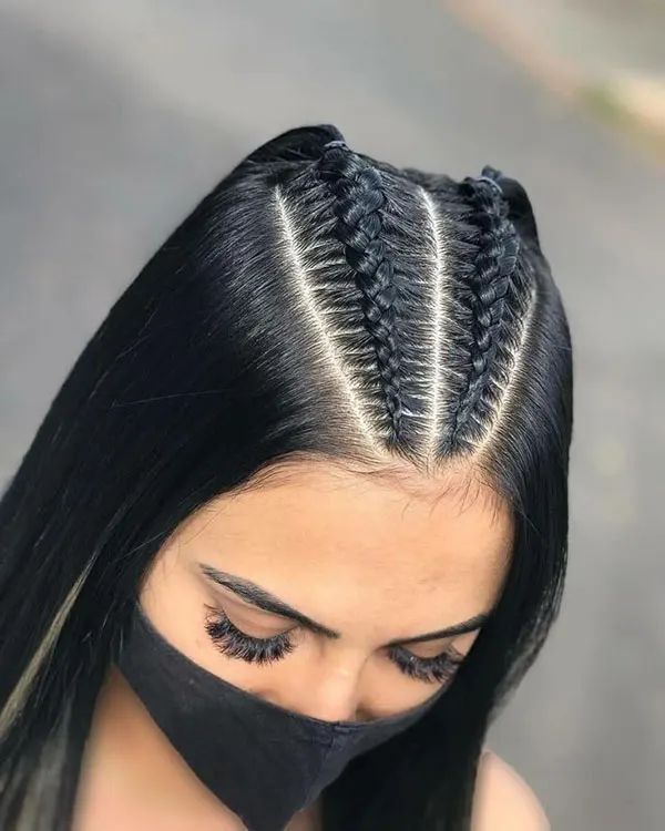 Hair weave from the front 17