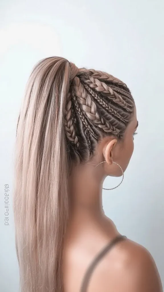 Hair weave from the front 22