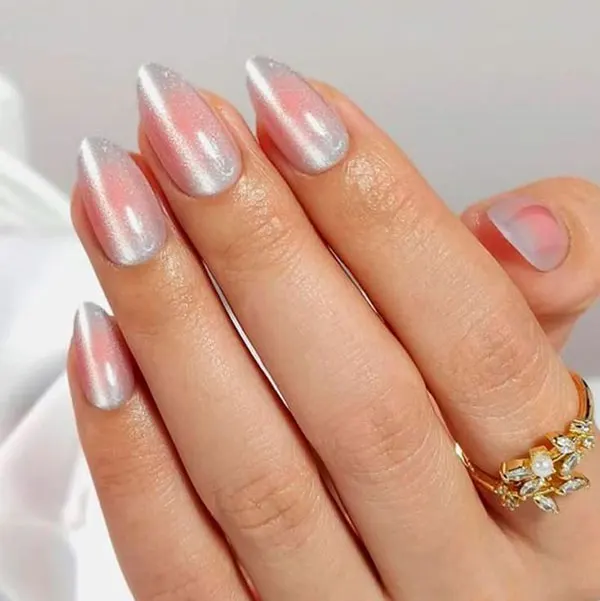 35 مدل ناخن آیس سفید | سرد و شیک، بدون ذرهای شلوغبازی! 22 Ice white nails 18