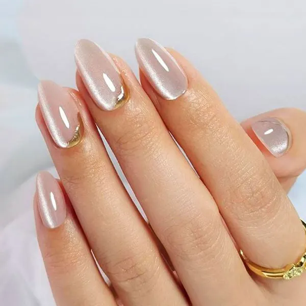 35 مدل ناخن آیس سفید | سرد و شیک، بدون ذرهای شلوغبازی! 9 Ice white nails 5