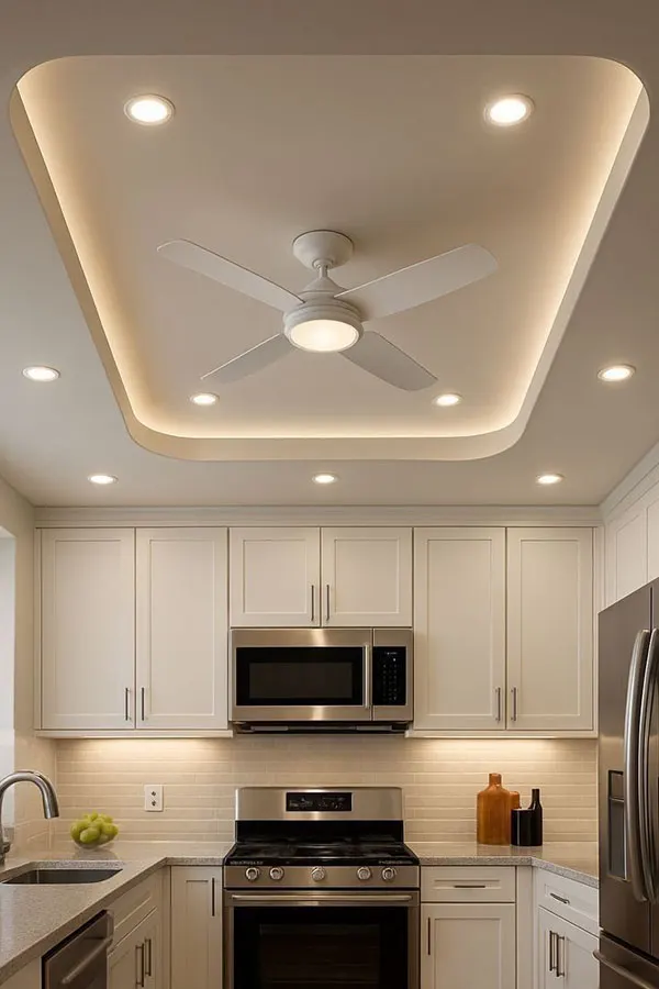 34 مدل کناف سقف آشپزخانه | از ترندهای اینستاگرامی تا واقعیت زندگی روزمره! 15 Kitchen ceiling model 11