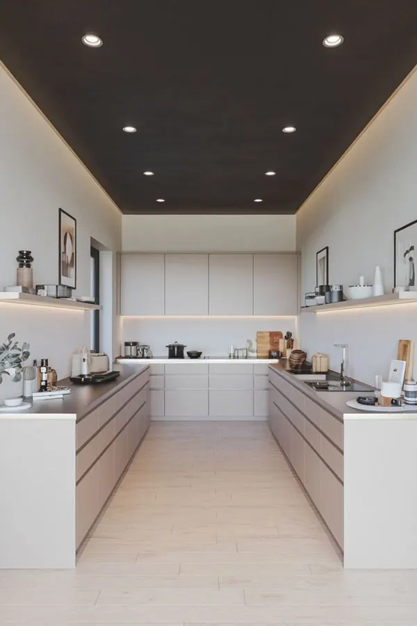 34 مدل کناف سقف آشپزخانه | از ترندهای اینستاگرامی تا واقعیت زندگی روزمره! 17 Kitchen ceiling model 13