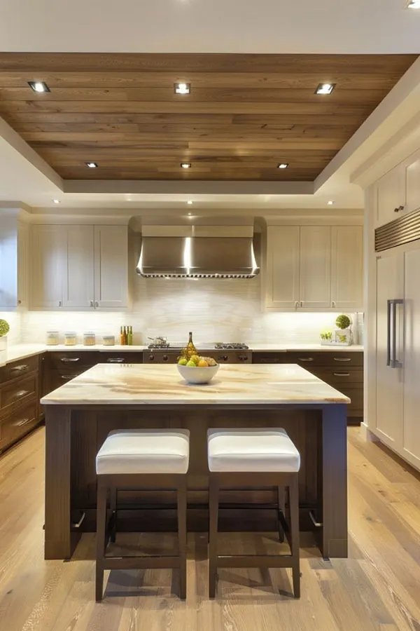 34 مدل کناف سقف آشپزخانه | از ترندهای اینستاگرامی تا واقعیت زندگی روزمره! 16 Kitchen ceiling model 14