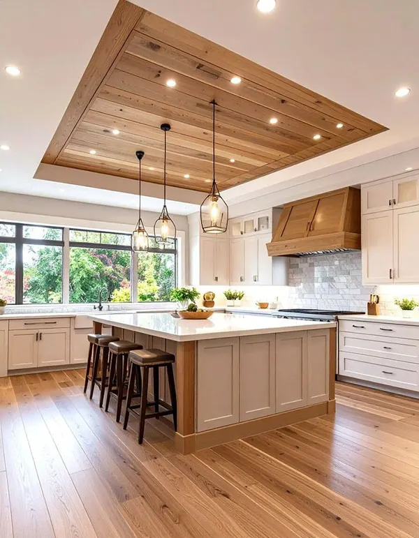 34 مدل کناف سقف آشپزخانه | از ترندهای اینستاگرامی تا واقعیت زندگی روزمره! 26 Kitchen ceiling model 22