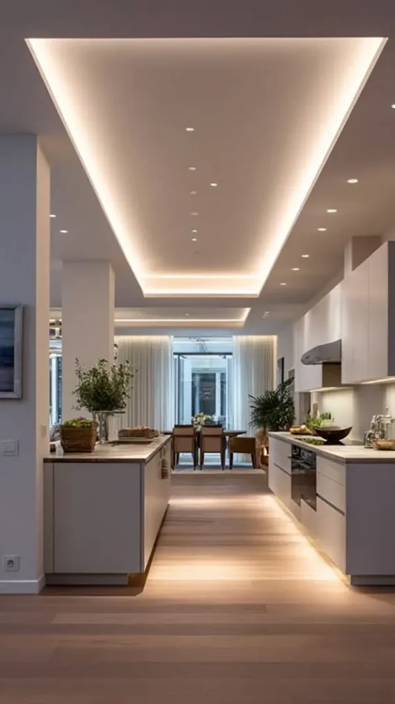 34 مدل کناف سقف آشپزخانه | از ترندهای اینستاگرامی تا واقعیت زندگی روزمره! 33 Kitchen ceiling model 29