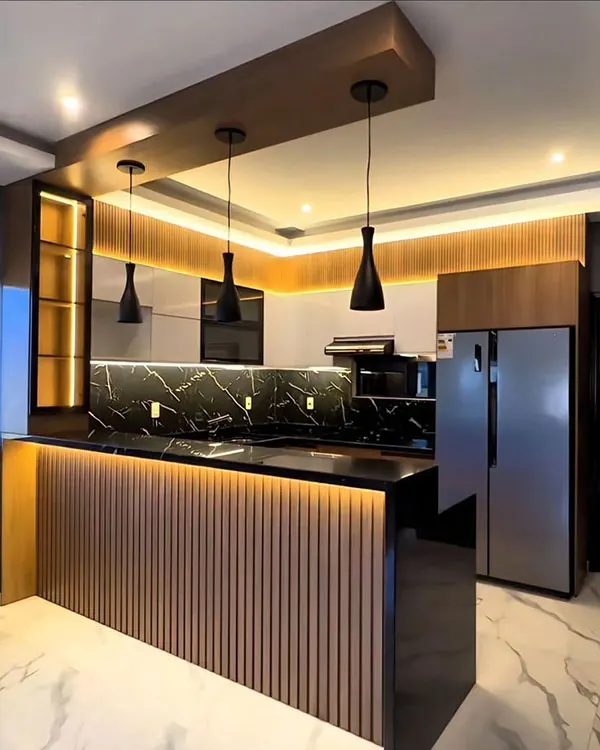 34 مدل کناف سقف آشپزخانه | از ترندهای اینستاگرامی تا واقعیت زندگی روزمره! 34 Kitchen ceiling model 30