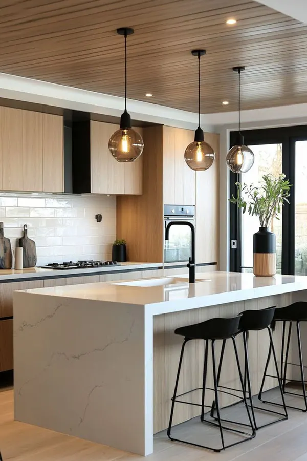 34 مدل کناف سقف آشپزخانه | از ترندهای اینستاگرامی تا واقعیت زندگی روزمره! 37 Kitchen ceiling model 33