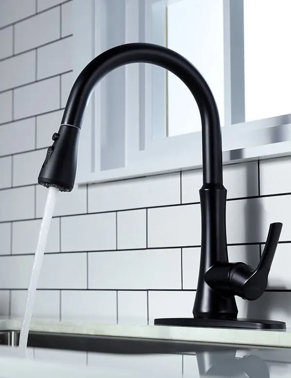 انواع شیرآلات آشپزخانه ترند 2026 | مشکی، طلایی یا کروم؟ 18 Kitchen faucets 14