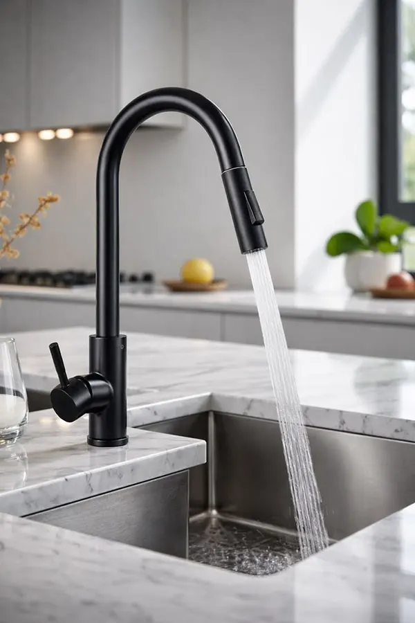 انواع شیرآلات آشپزخانه ترند 2026 | مشکی، طلایی یا کروم؟ 27 Kitchen faucets 29
