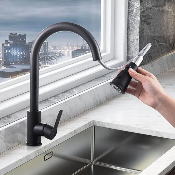 انواع شیرآلات آشپزخانه ترند 2026 | مشکی، طلایی یا کروم؟ 7 Kitchen faucets 4