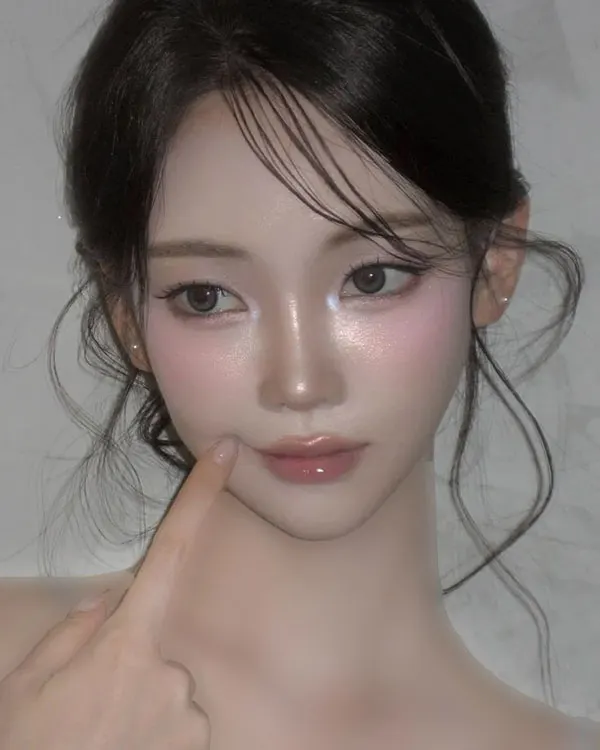 32 عکس میکاپ دخترانه کره ای| آرایش کیوت یا استایل جدی؟ انتخابی که صورتتو عوض میکنه... 11 Korean girl makeup photo 10