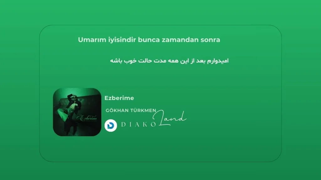 متن و ترجمه آهنگ Ezberime از Gökhan Türkmen