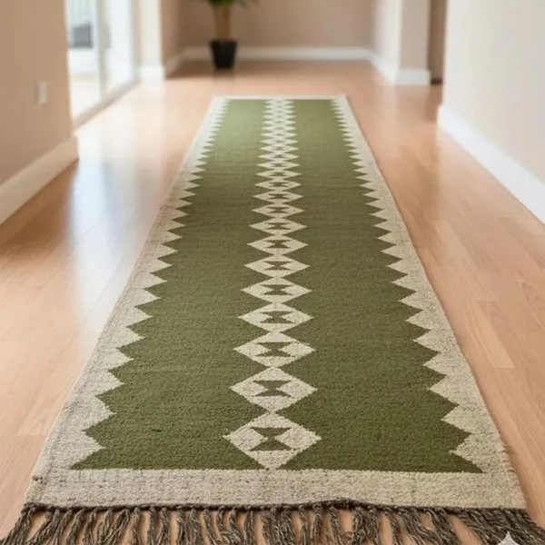 32 نمونه گلیم فرش آشپزخانه جدید؛ رنگها و طرحهایی که الان همه میپسندن! 25 New kitchen rug 18