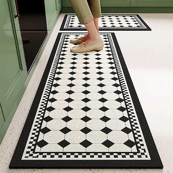 32 نمونه گلیم فرش آشپزخانه جدید؛ رنگها و طرحهایی که الان همه میپسندن! 8 New kitchen rug 4