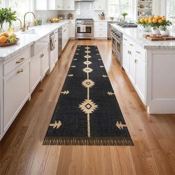 32 نمونه گلیم فرش آشپزخانه جدید؛ رنگها و طرحهایی که الان همه میپسندن! 14 New kitchen rug 7