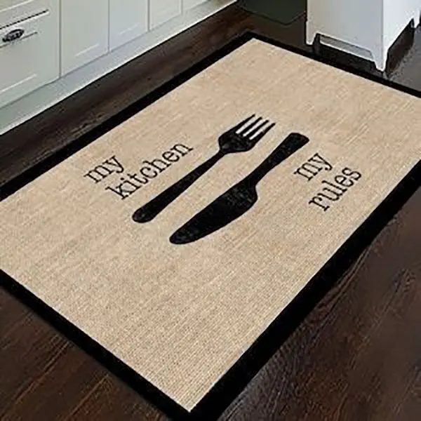 32 نمونه گلیم فرش آشپزخانه جدید؛ رنگها و طرحهایی که الان همه میپسندن! 15 New kitchen rug 8