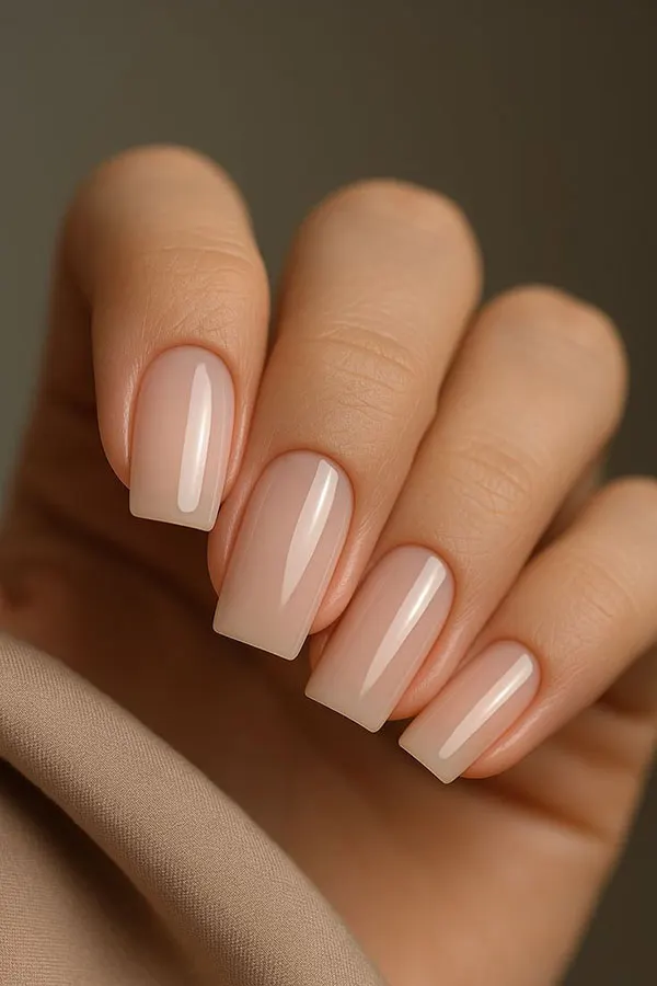 Nude colored nails 1